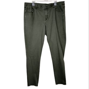 Lane Bryant green super stretch skinny pants 20